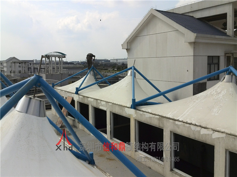 宁波污水处理厂膜结构污水池加盖工程案例
